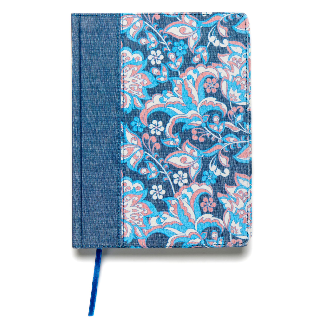 Biblia de Apuntes Edición Ilustrada Tela Rosado y Azul Versión RV1960