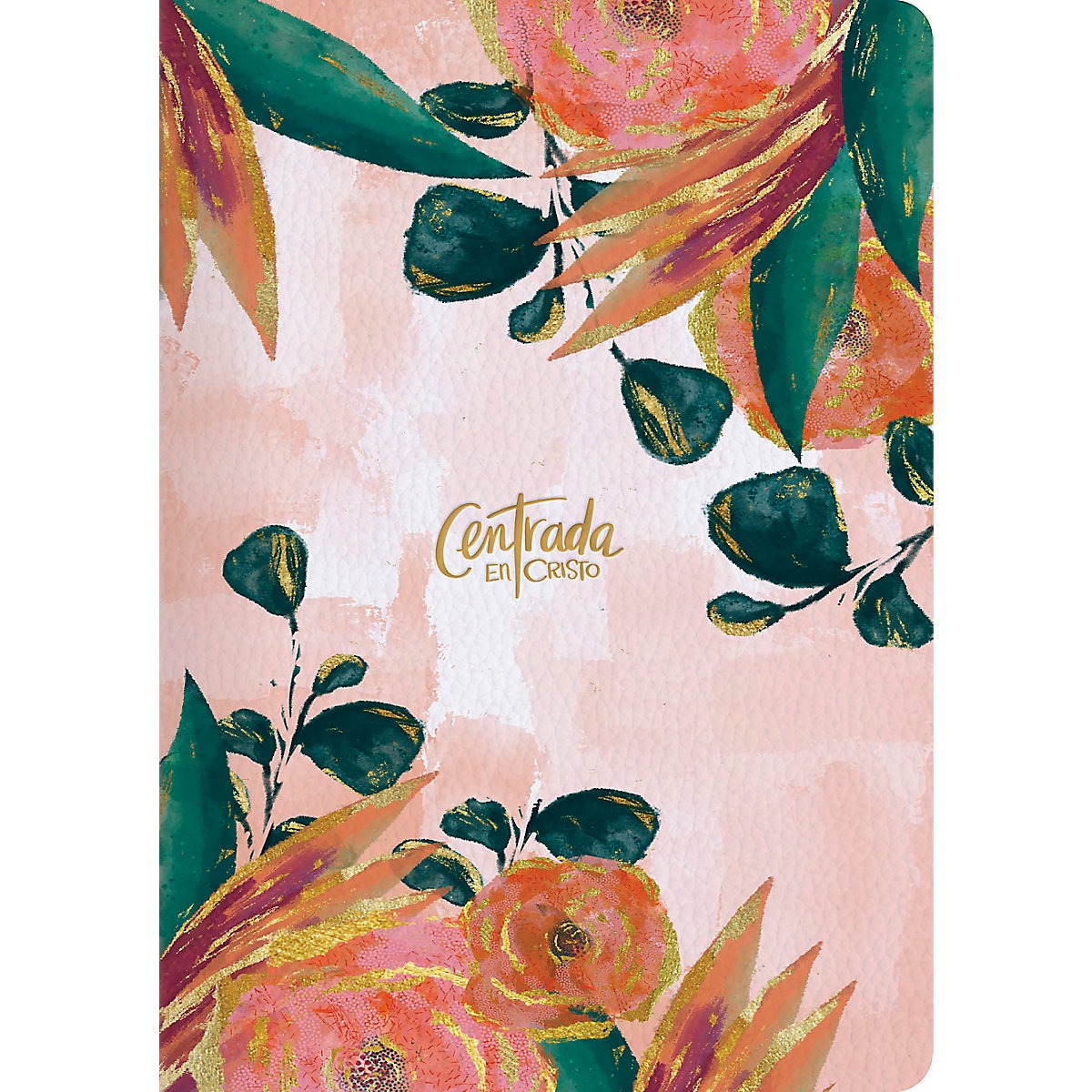 Biblia Centrada en Cristo Simil Piel Versión RVR 1960 Diseño Floral o Matizada