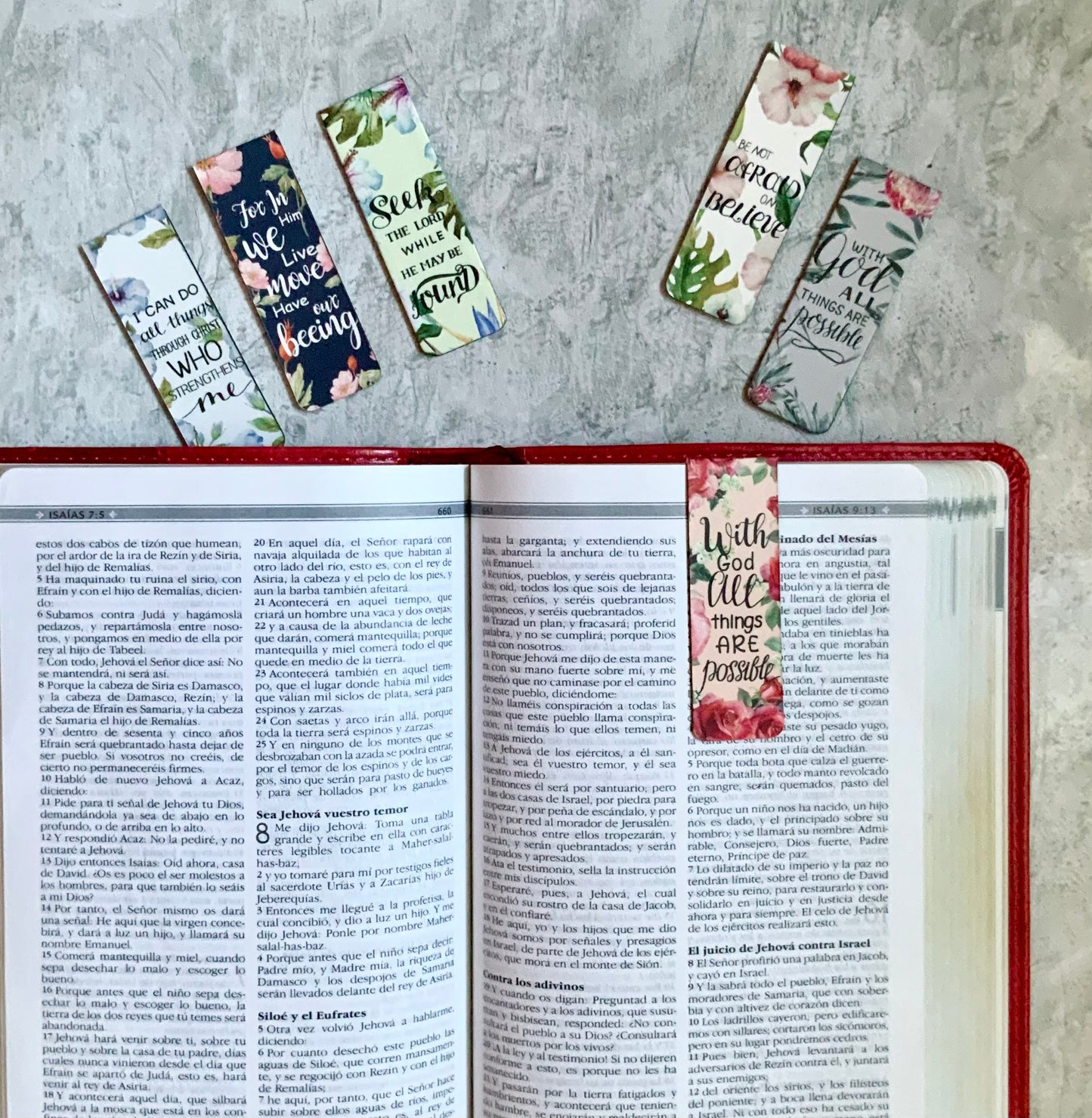 Marcador Magnetico "BIBLICO" Diseños Florales