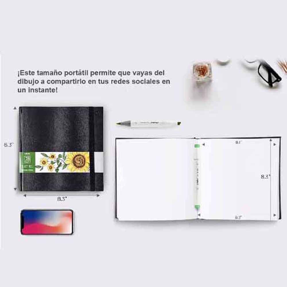 BLOCK PARA MARCADORES DE ALCOHOL (17,5X16,5 CM, 30 PAG) 120 LB/200 GSM "OHUHU"