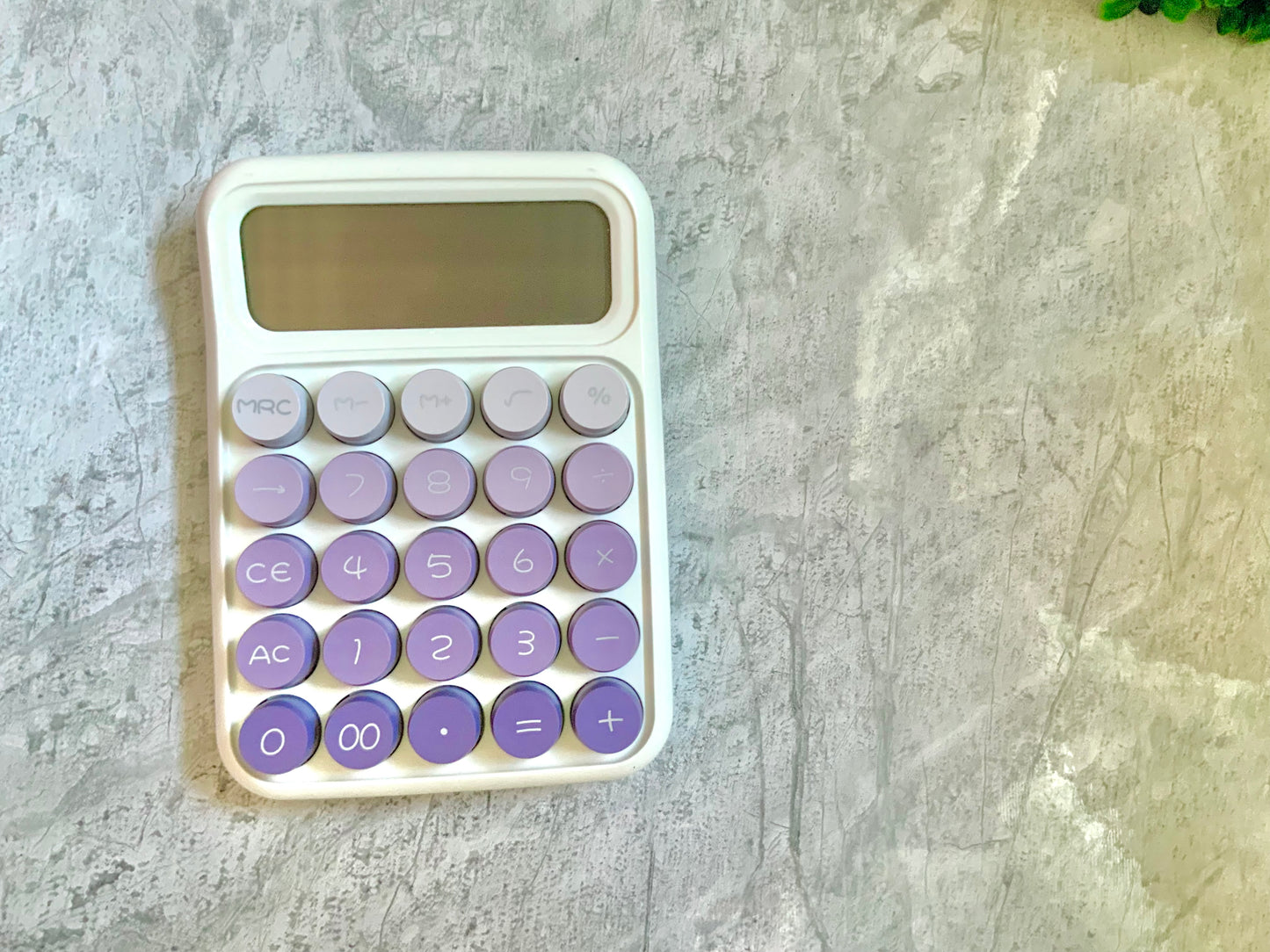 Calculadora escritorio 12 dígitos. Teclado Mecánico. Color Violeta
