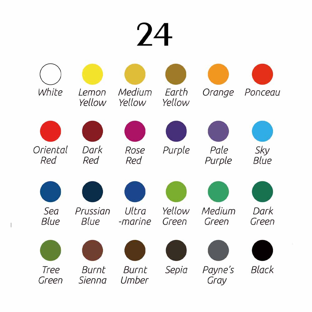 SET DE ACUARELA 24 COLORES+LÁPICES+BLOCK ACUARELA+TARJETA DE COLOR "HIMI"