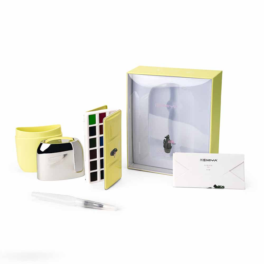 SET DE ACUARELA 18 COLORES+ PINCEL+PAPEL