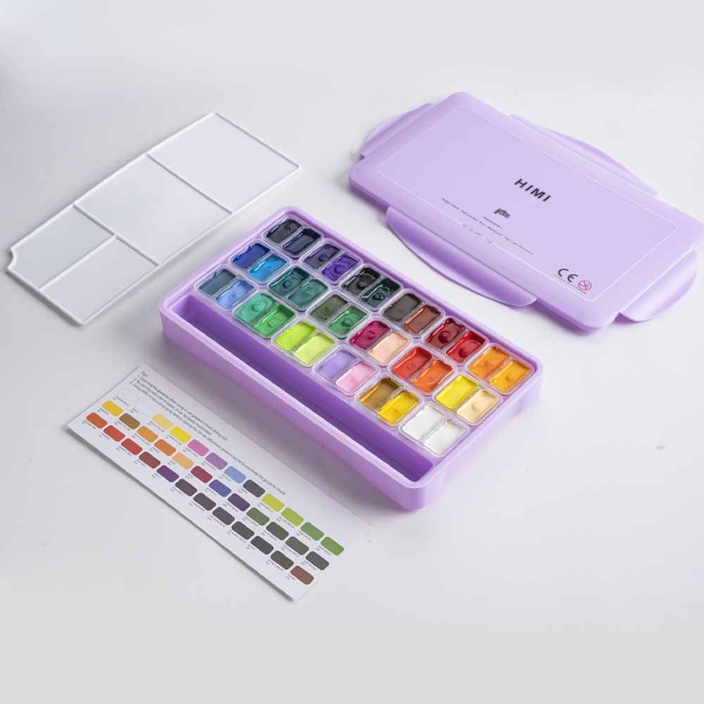 SET GOUACHE 36 COLORES / 12GR Nueva Versión "HIMI"