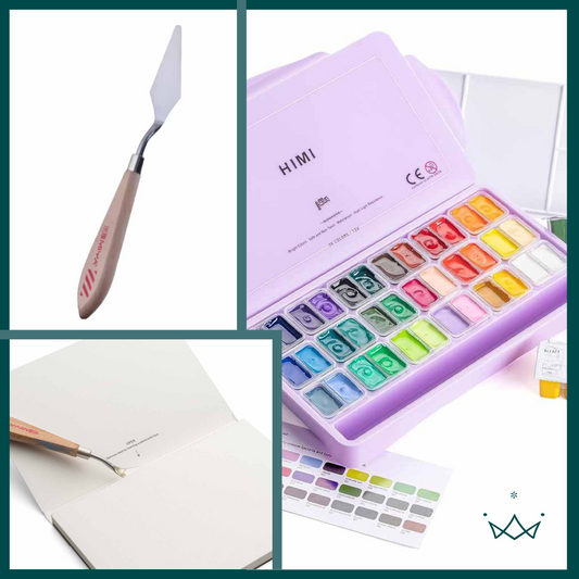 Pack Pintura Gouache 36 Colores + Block + Espatula