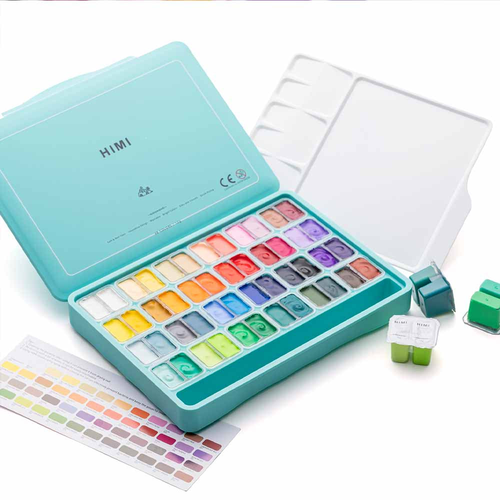 SET GOUACHE 48 COLORES / 12GR NUEVA VERSIÓN "HIMI"