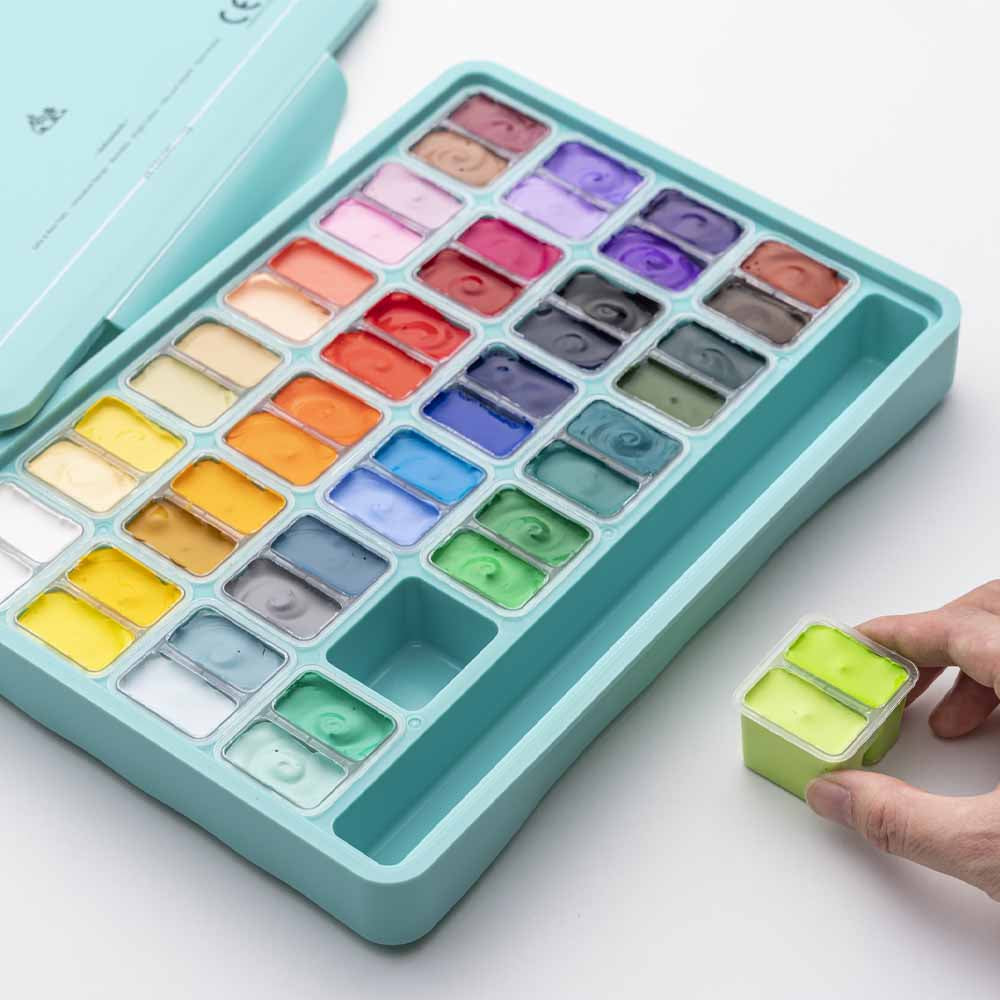 SET GOUACHE 48 COLORES / 12GR NUEVA VERSIÓN "HIMI"
