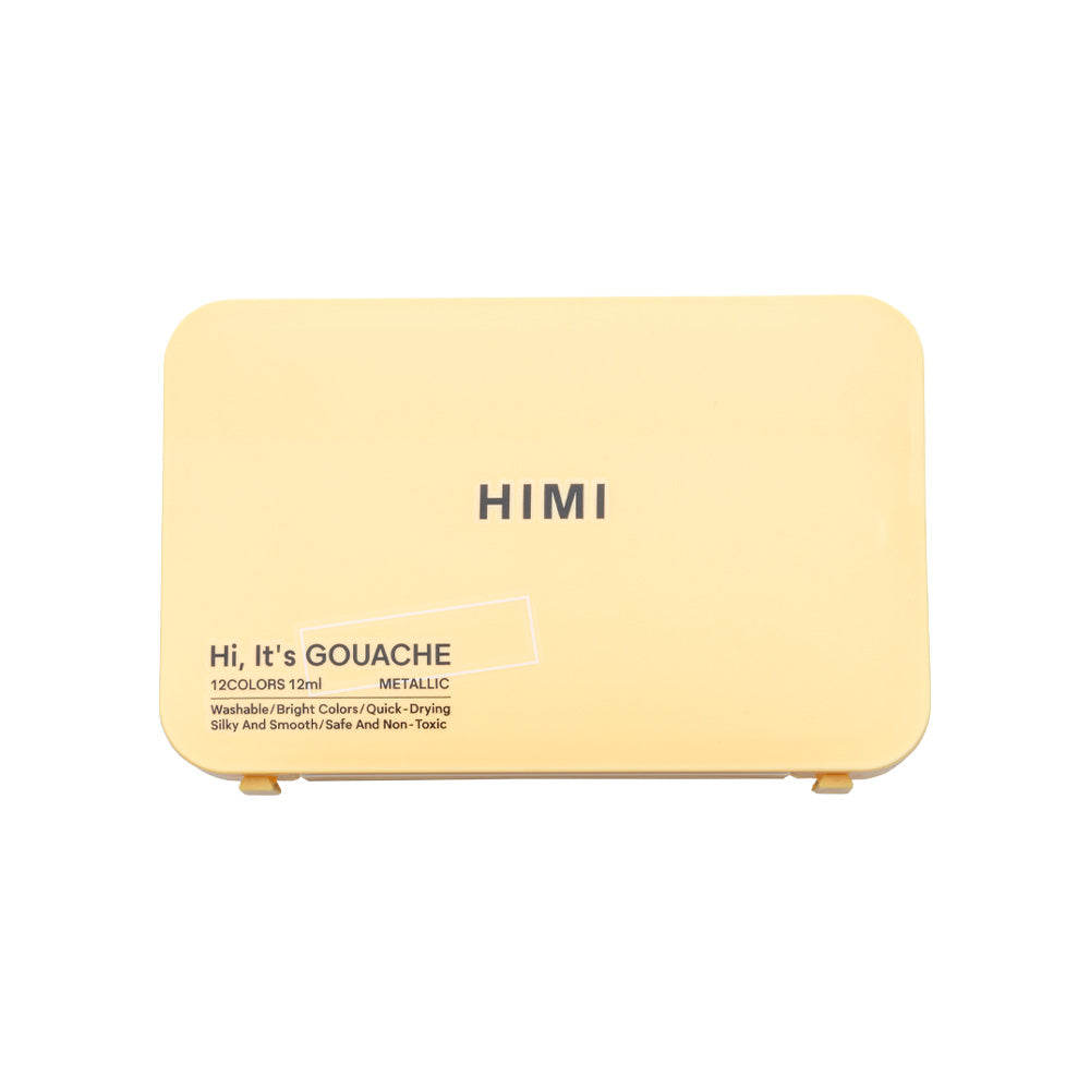 SET DE GOUACHE METALIZADA 12 COLORES 12ML "HIMI"