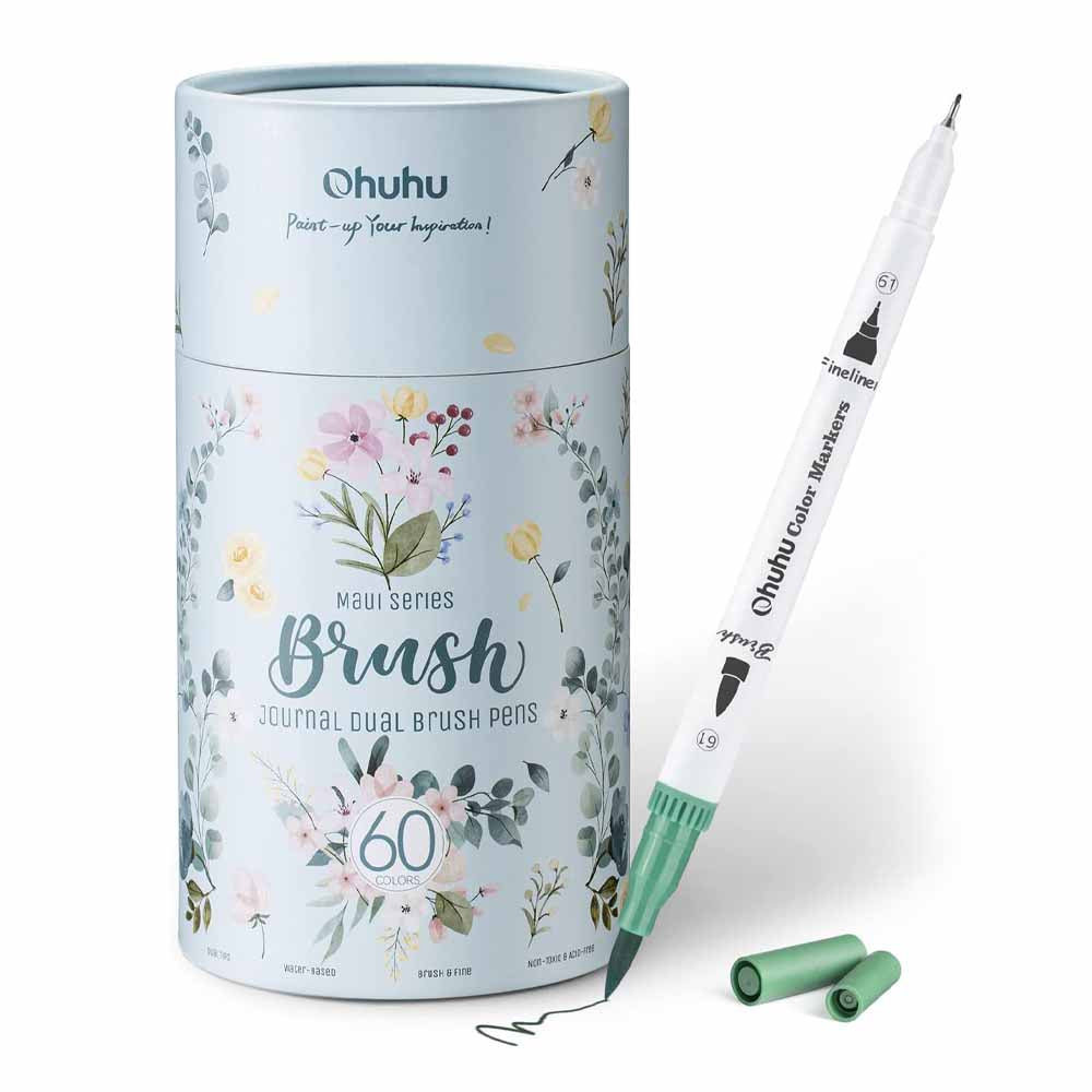 60 MARCADORES A BASE DE AGUA PINCEL&FINELINER "OHUHU MAUI"