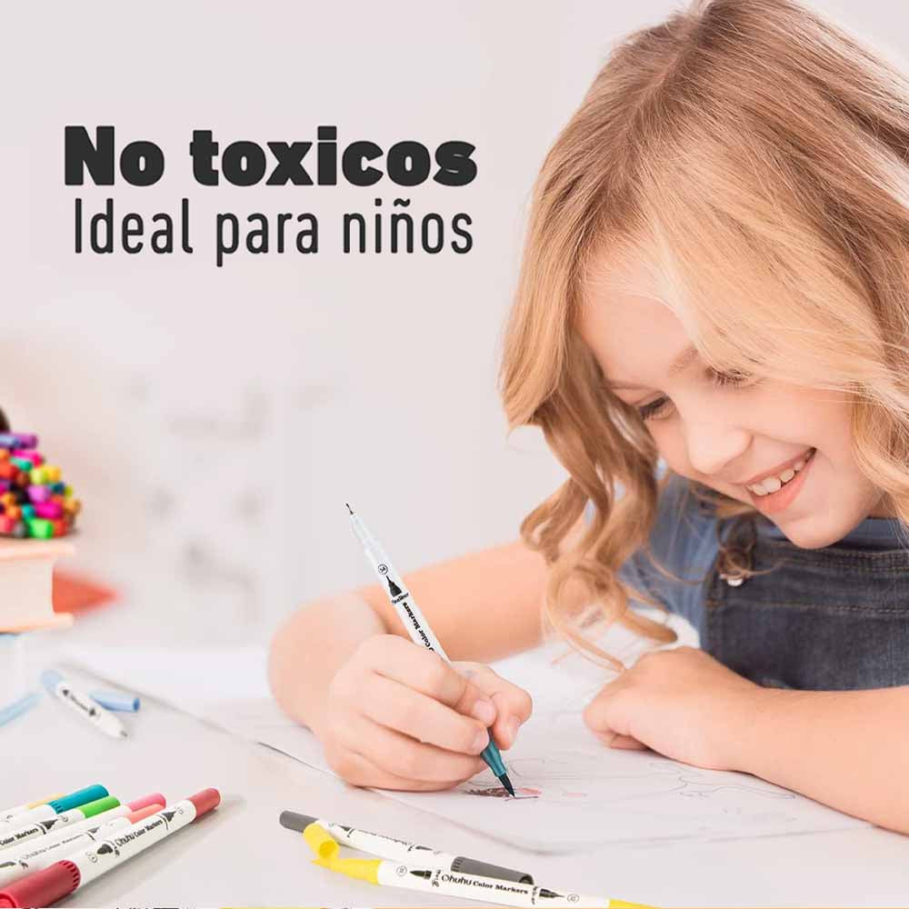 60 MARCADORES A BASE DE AGUA PINCEL&FINELINER "OHUHU MAUI"